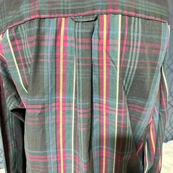 McGREGOR Button Front Shirt Size XL Grid Striped Long Sleeves EUC - Picture 5 of 15